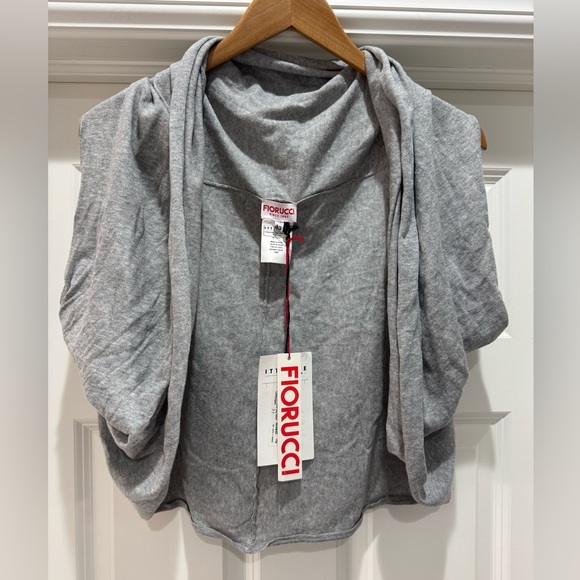 Fiorucci Ittierre Spa bolero cardigan shrug sweater Grey Women’s XS NWT - Picture 1 of 8